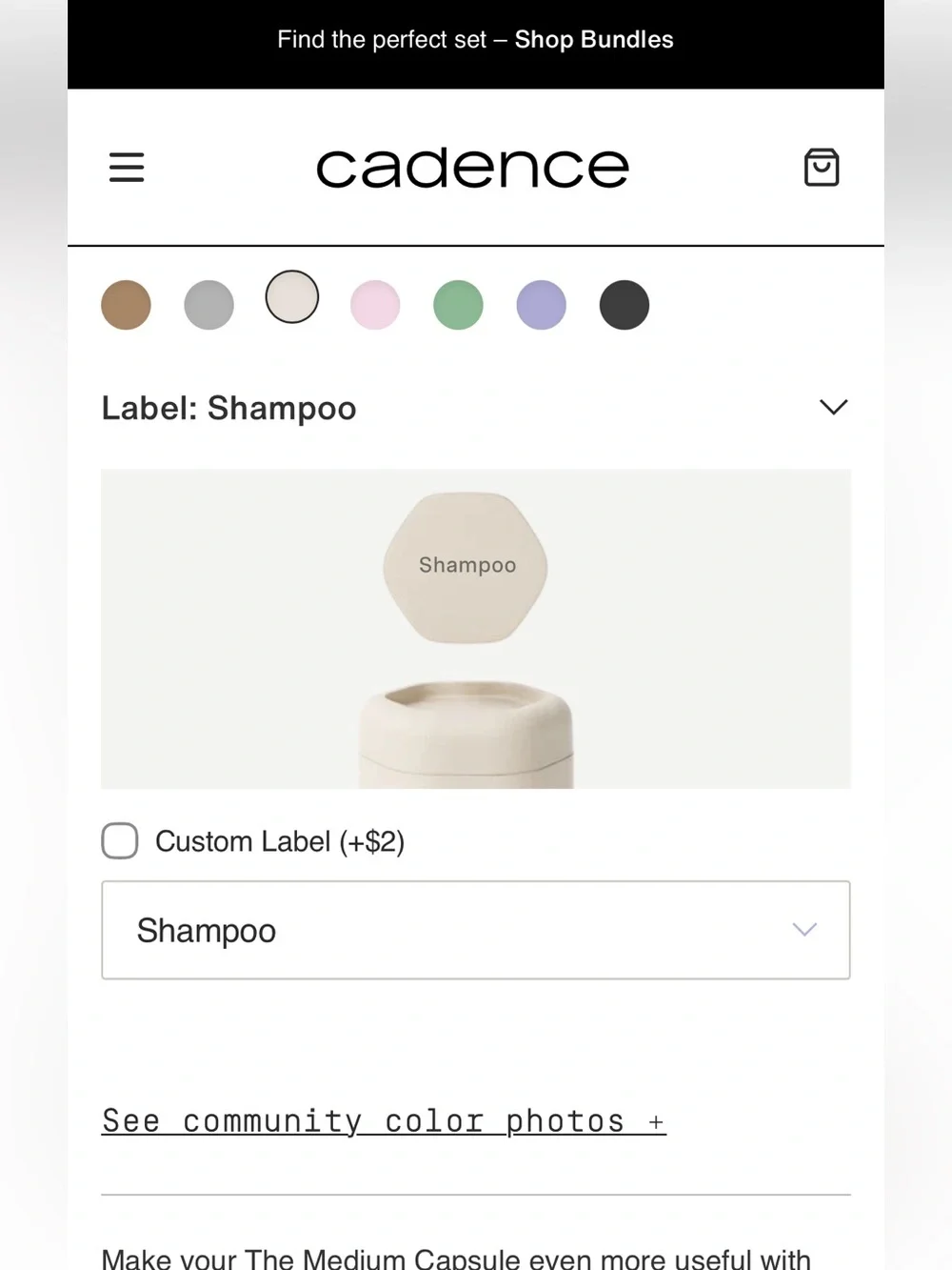 Cadence Shower Set (3 Medium Capsules)